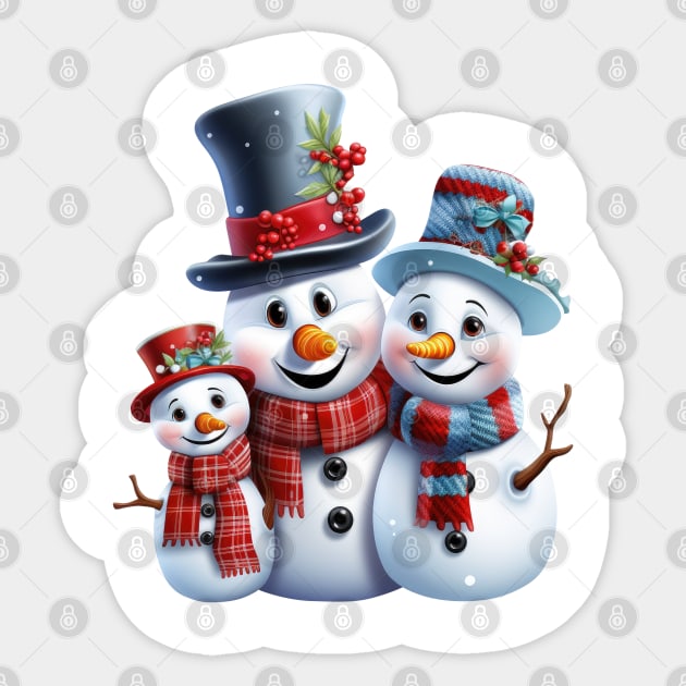 3D Snowmen #7 Sticker by Chromatic Fusion Studio